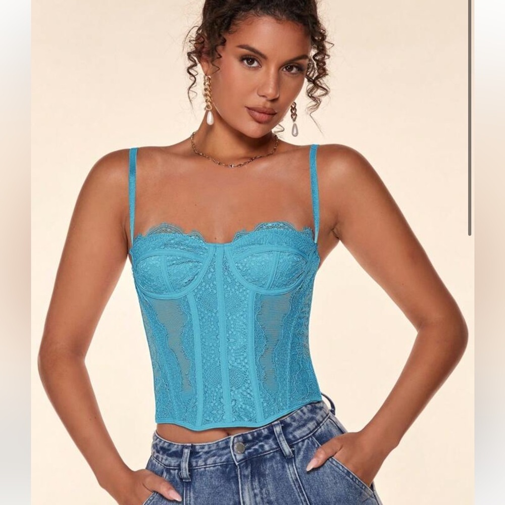 NWT SHEIN Lace Bustier Cami Top